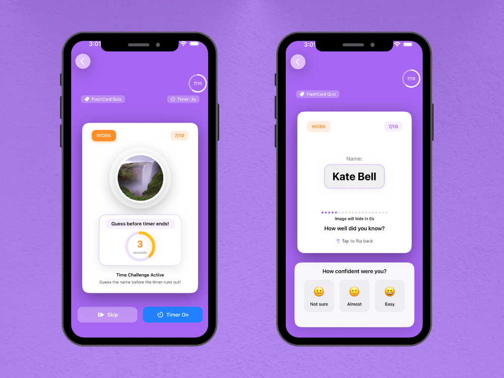 FaceMeQuiz screen