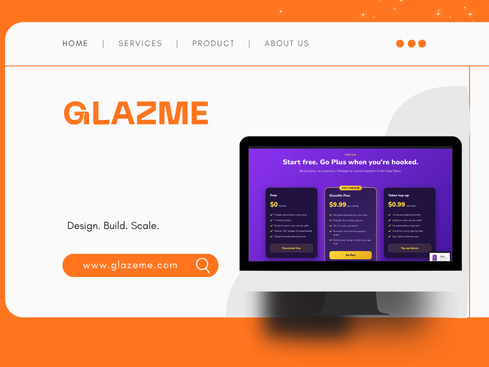 GlazeMe screen